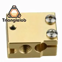 Нагревательный блок Trianglelab PT100 E3D Volcano латунный + теплоизоляция х 1 шт-0