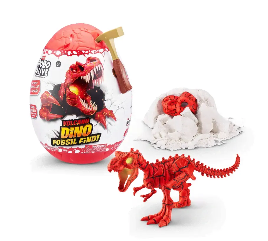 Набор игровой Zuru Robo Alive Volcano Dino Fossil Find Раскопки динозавра в яйце 71116-3