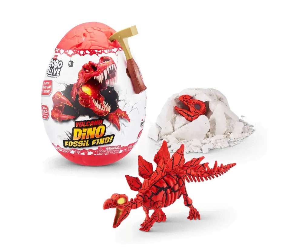 Набор игровой Zuru Robo Alive Volcano Dino Fossil Find Раскопки динозавра в яйце 71116-4